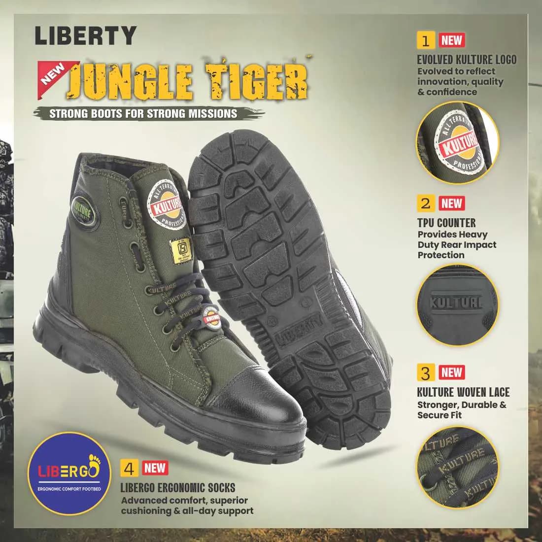 Jungle Tiger Canvas Tactical Boot — Olive — feature 1