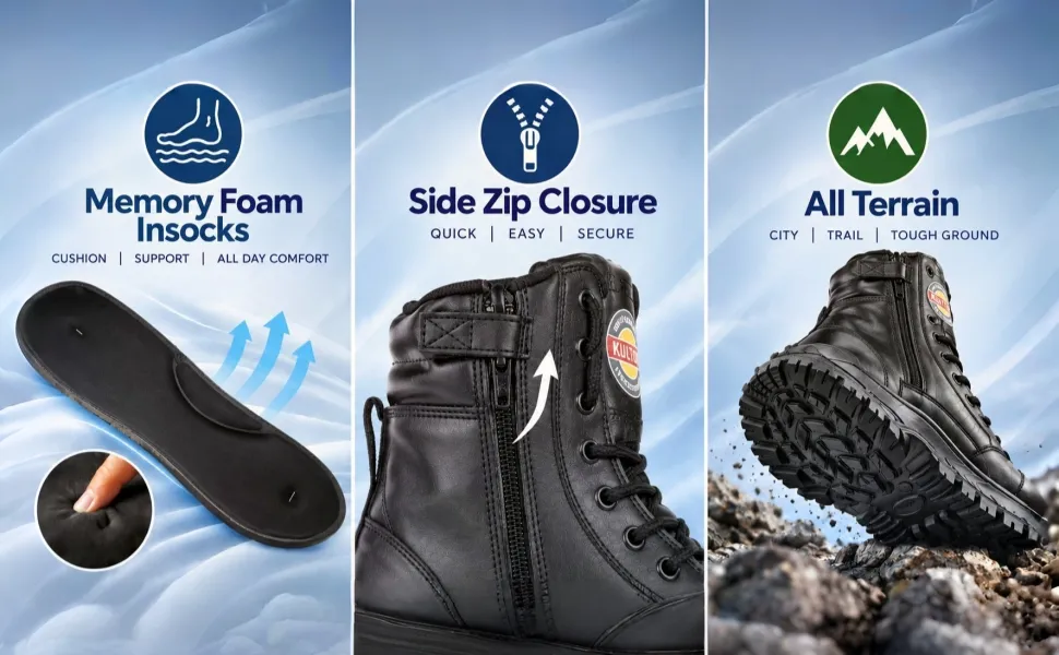 Shotgun 01 Tactical Zip Boot — Black — feature 3