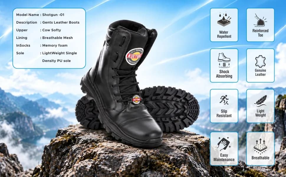 Shotgun 01 Tactical Zip Boot — Black — feature 6